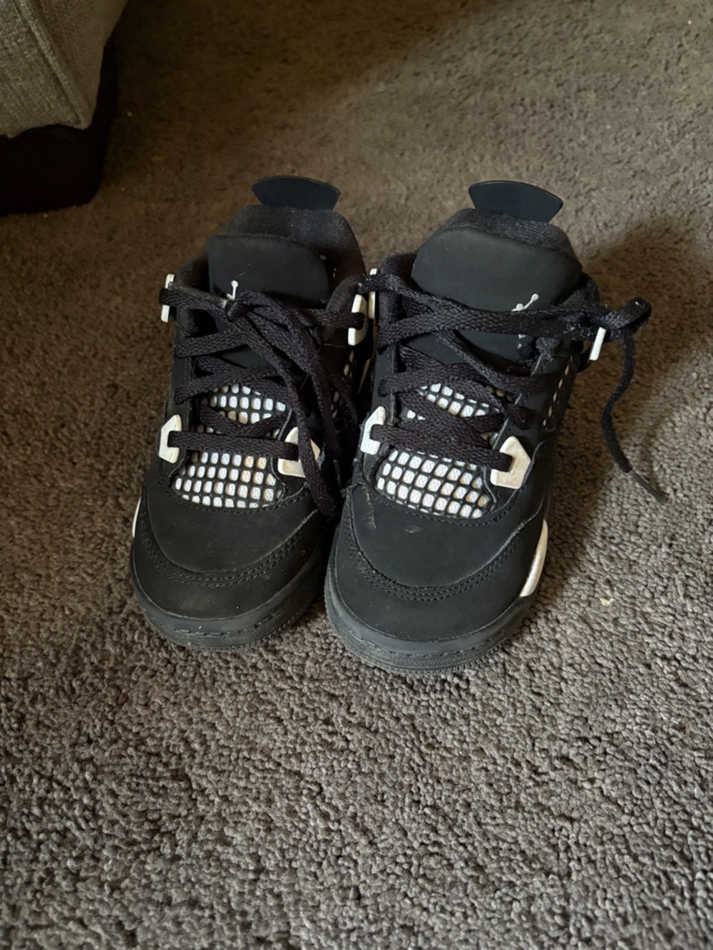 Jordan Kids Black and White Sneakers